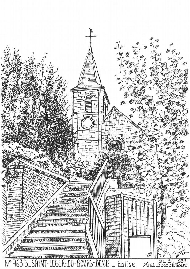 N 76315 - ST LEGER DU BOURG DENIS - église